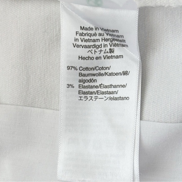 J. Crew Pleated Pant In White Garment Dyed Chino Size 4 Coastal Tapered Stretch - Picture 10 of 14